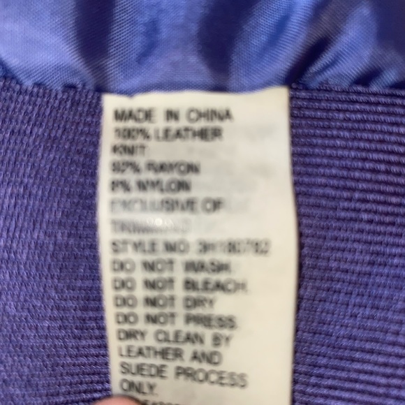 Peter Nygard Purple Size 10 Leather Jacket EUC - Picture 9 of 9